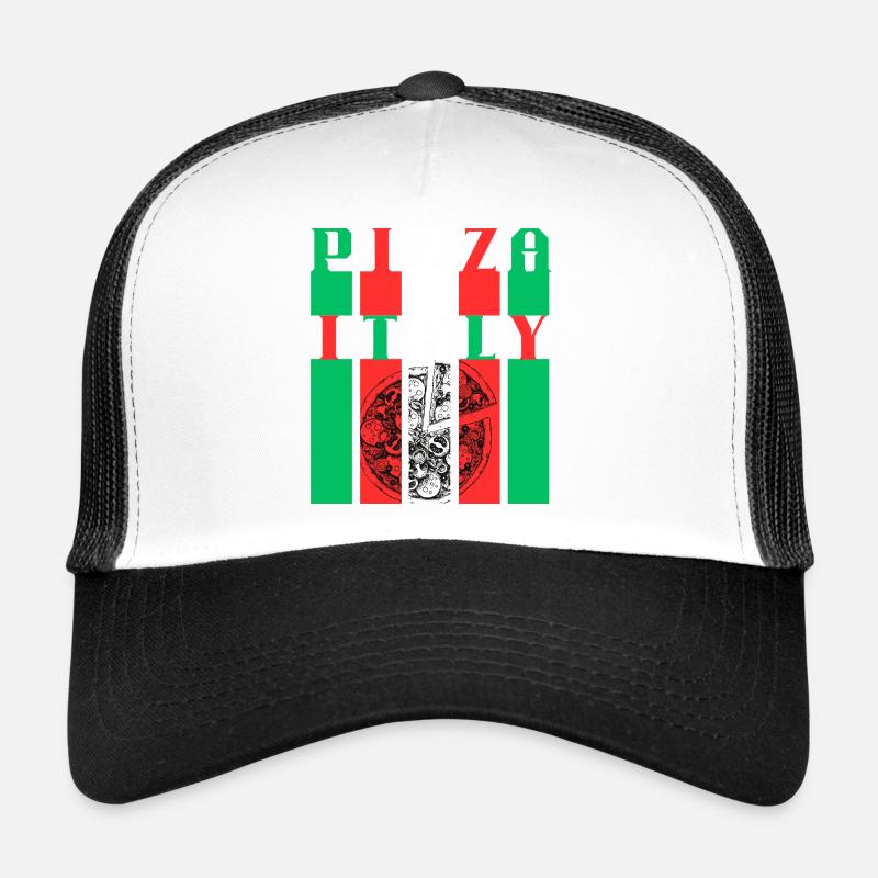 Pizza Italien Stil Illustration Trucker Cap