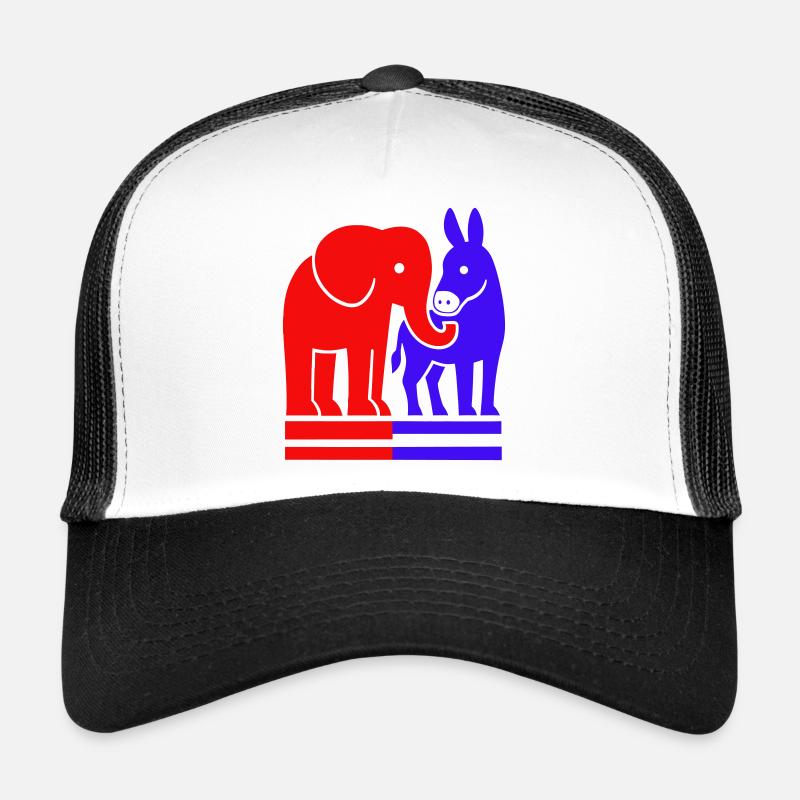 Elephant and Donkey USA Casquette trucker 