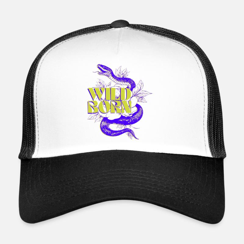 Conception de tatouage de serpent né sauvage Casquette trucker 