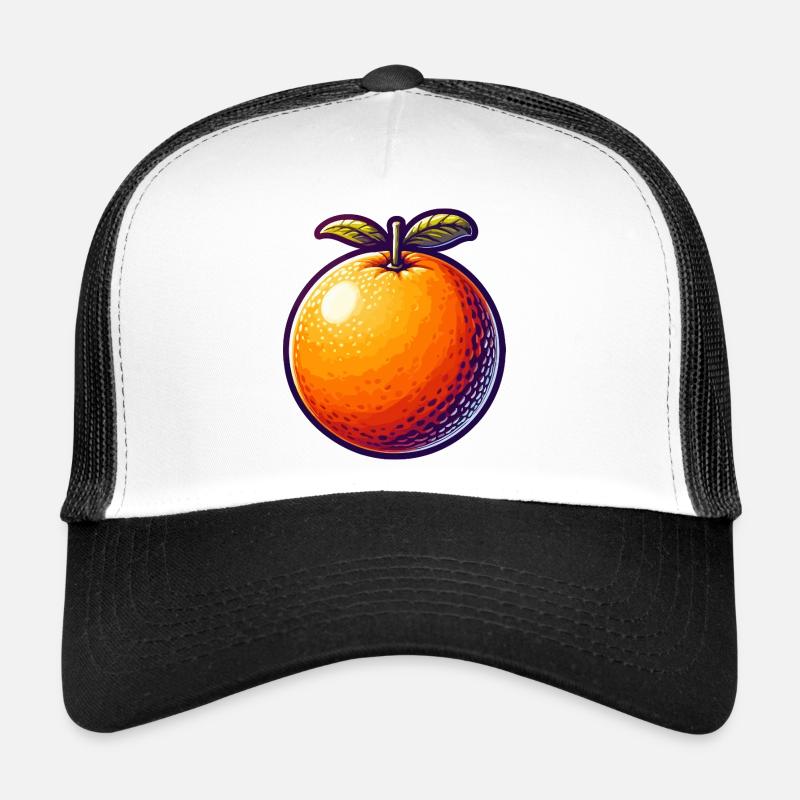Orange éclatante cartoon Casquette trucker 