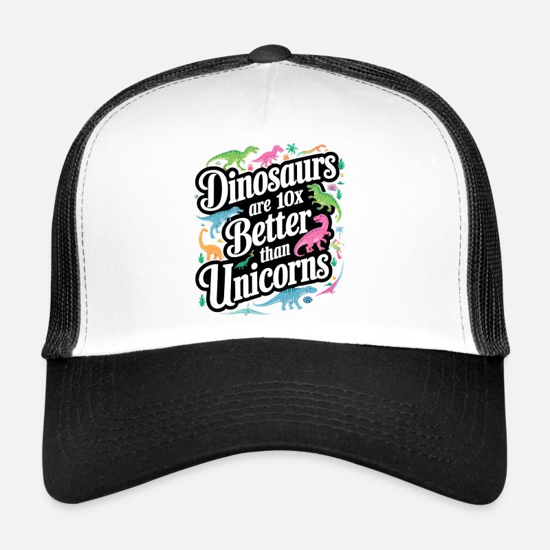Dinosaurs Outshine Unicorns Brightly Trucker Cap