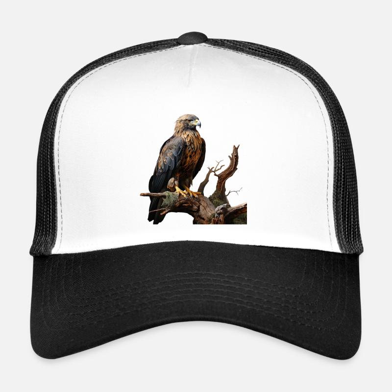 Imperial eagle on mossy branch Trucker Cap