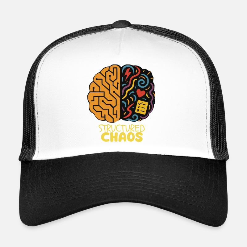 Structured Chaos - AuDHD - Trucker Cap - white/black