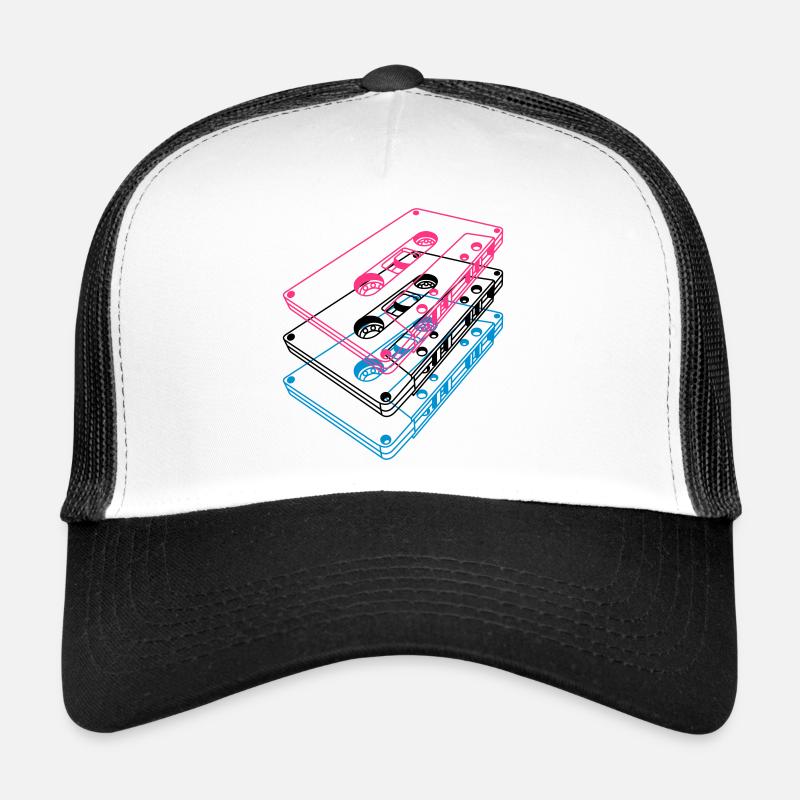 Cassette 3D – Mixtape rétro Perspective vintage Casquette trucker 