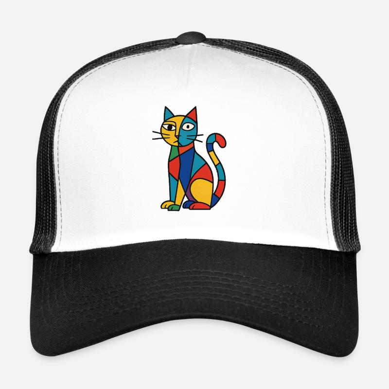 Variété de couleur de chat cubiste Casquette trucker 