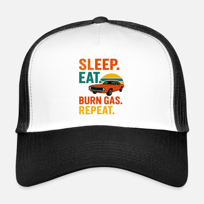 Dormir Manger Brûler Gaz Répéter Casquette trucker