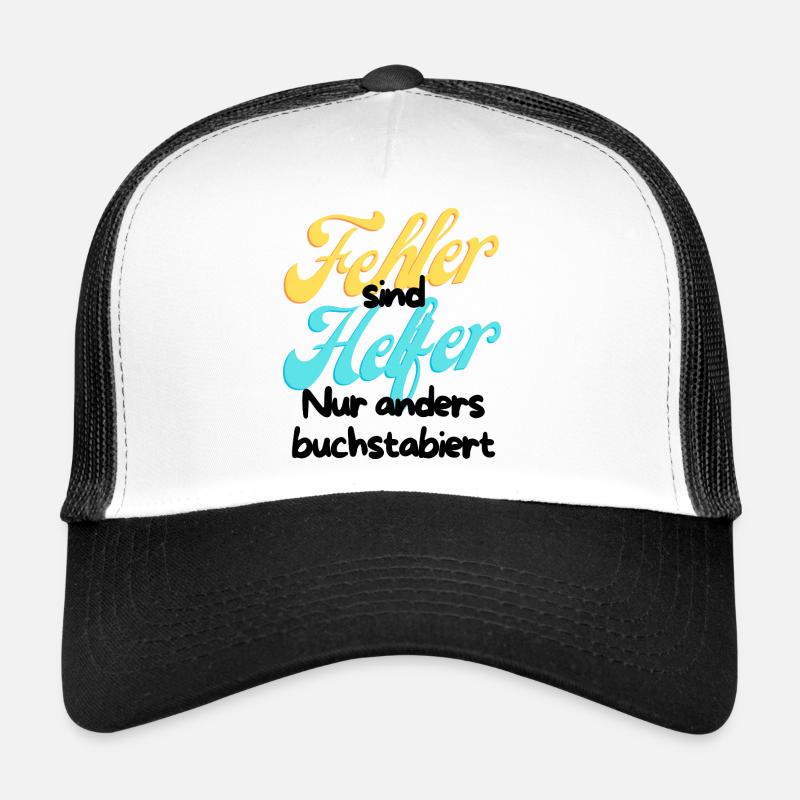 Script de dégradé d’erreur Helper - Casquette trucker  - blanc/noir