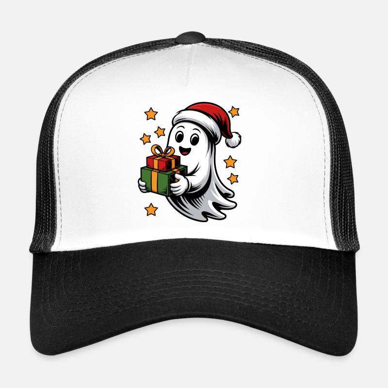 Fantôme avec des cadeaux de Noël Casquette trucker 