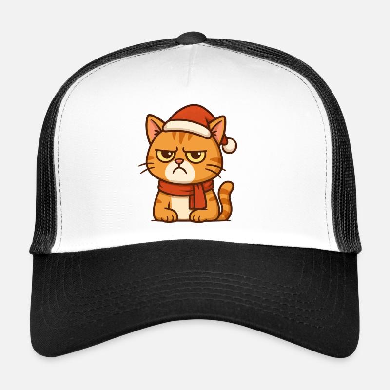 Grummiger Weihnachtskater Trucker Cap