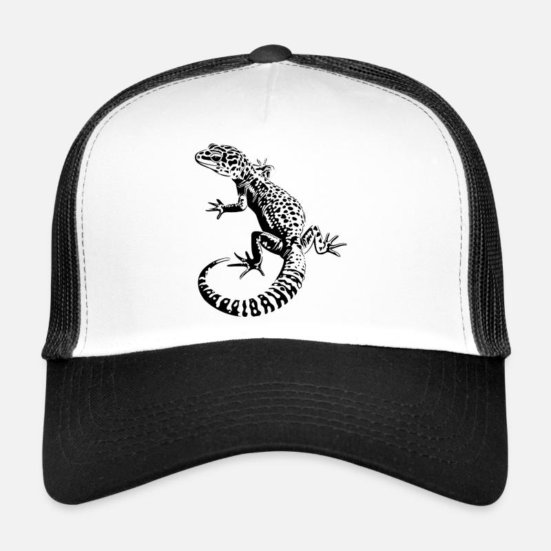 Leopardgecko - Trucker Cap - Weiß/Schwarz