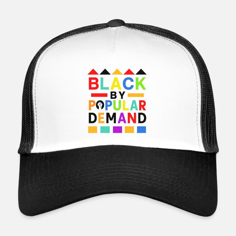 Black by Popular Demand Regenbogen Black Lives Matter - Trucker Cap - Weiß/Schwarz