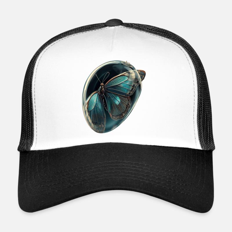 Papillon en Bulle Teal Casquette trucker 