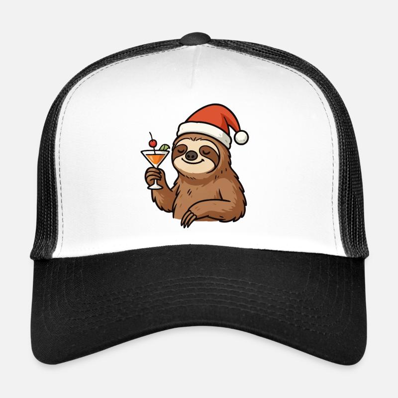 Weihnachts Faultier Cocktail Trucker Cap