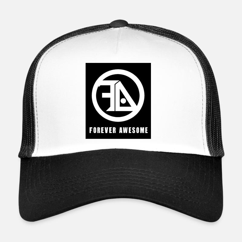 Forever awesome black and white - Trucker Cap - white/black