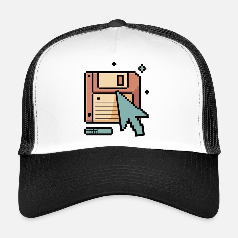 Floppy Disk Retro Internet Trucker Cap