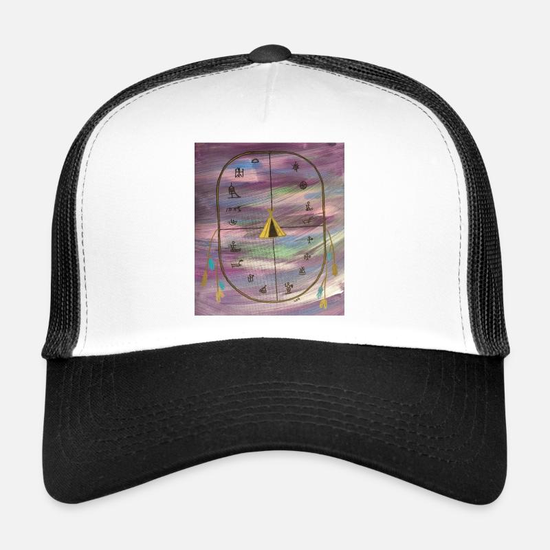 Ceremony drum - Trucker Cap - white/black