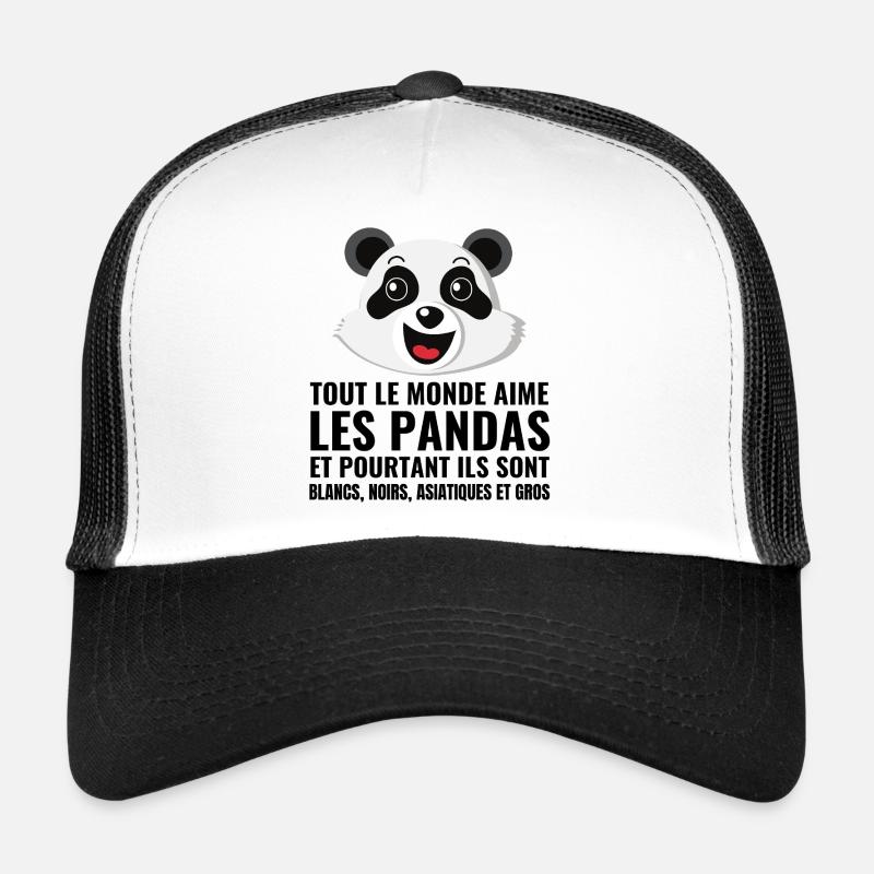 panda, diversité, amour Casquette trucker 