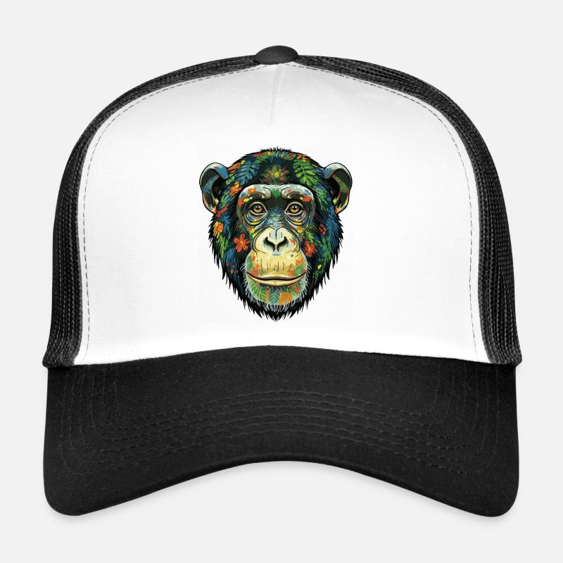 Bunte Schimpansenblüten Trucker Cap