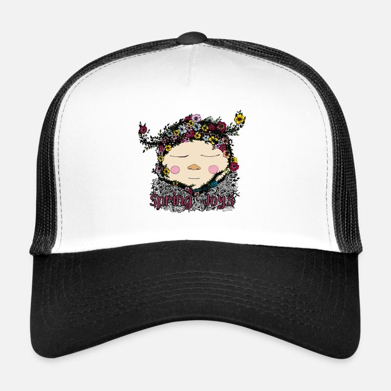 Spring Joy Gnome – Cozy Nature Illustration Trucker Cap