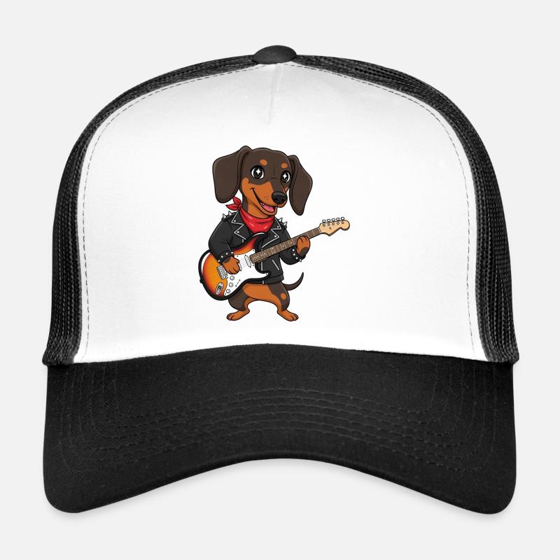 RockerDachshund avec EGitarre Casquette trucker 