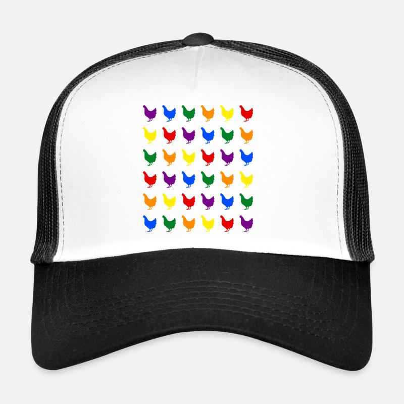 Rainbow Chickens Trucker Cap