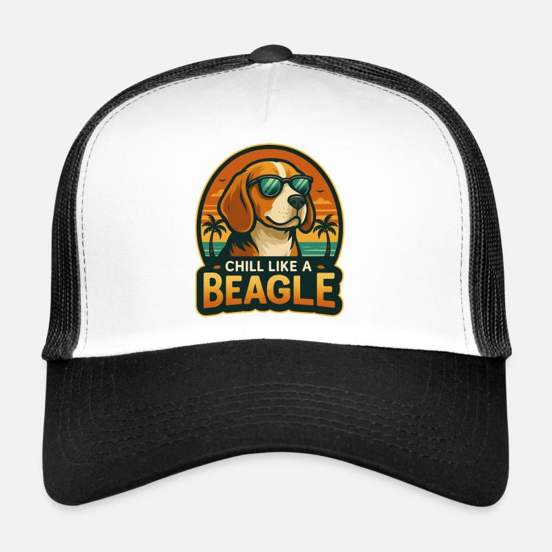 Chill wie ein Beagle - Trucker Cap - Weiß/Schwarz
