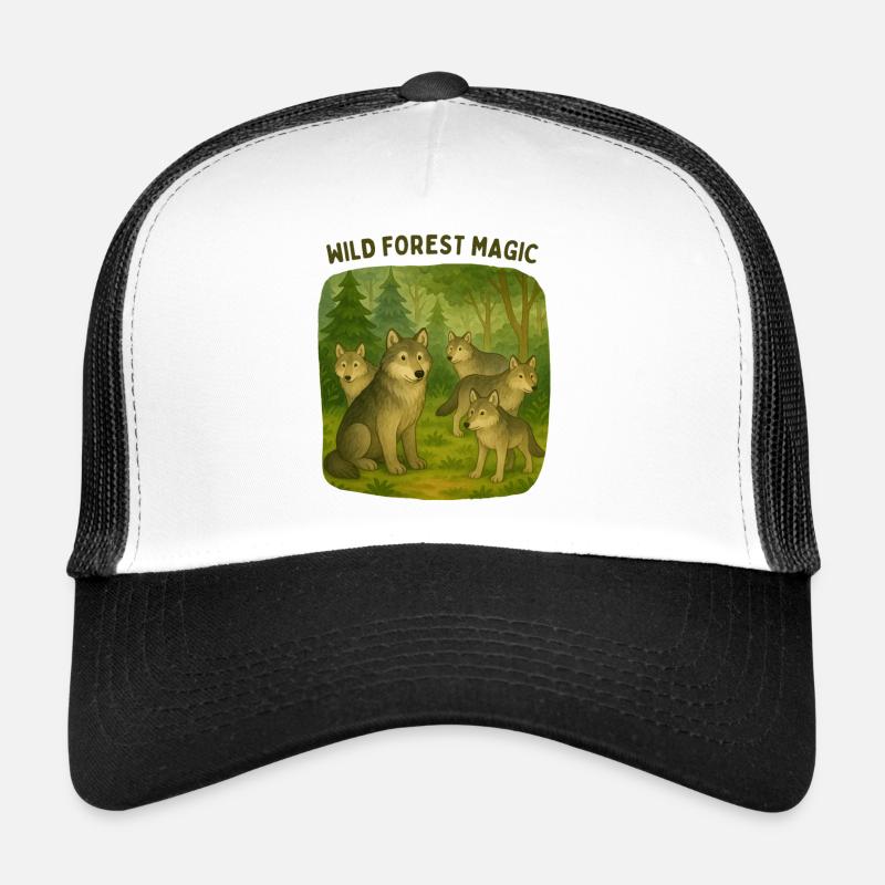 Waldmagie der Wölfe Trucker Cap