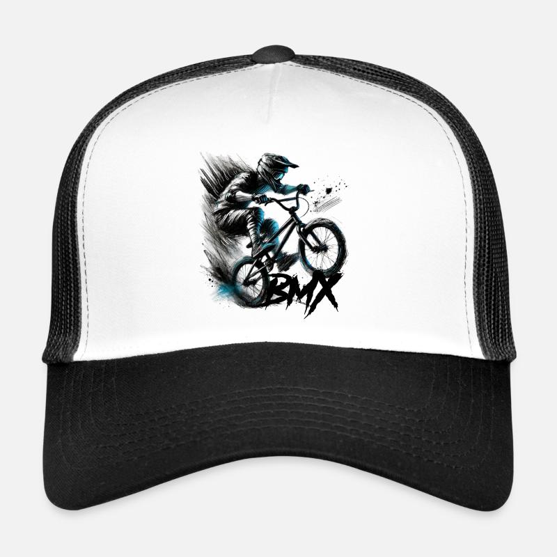 BMX - Casquette trucker  - blanc/noir