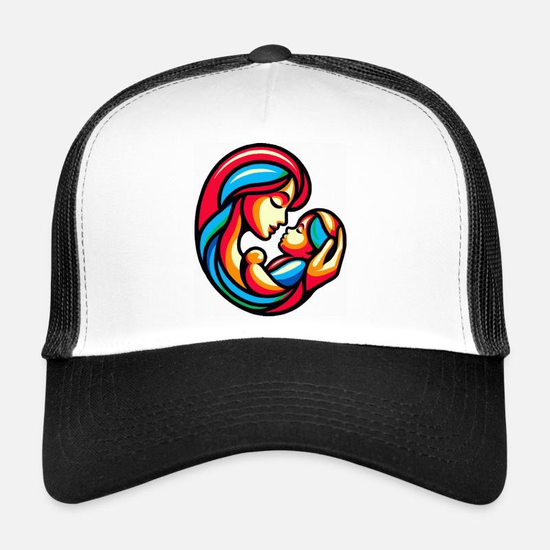 Bunte Mutter-Kind-Harmonie Trucker Cap