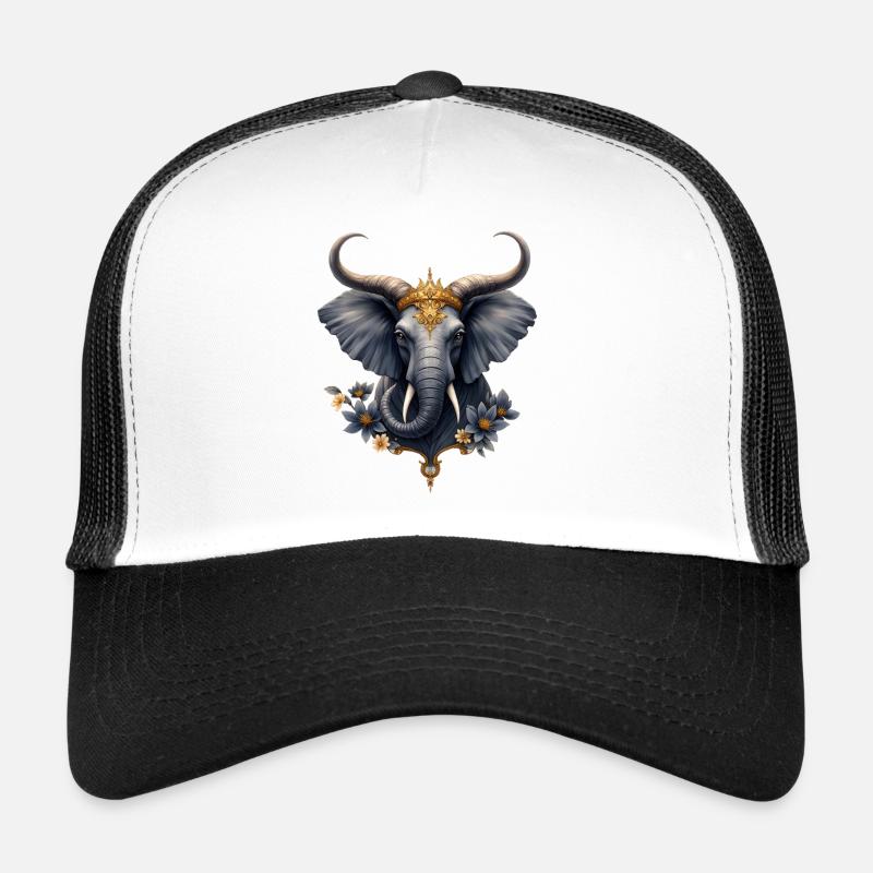 Fleur Bleue Éléphant Impériale Casquette trucker 