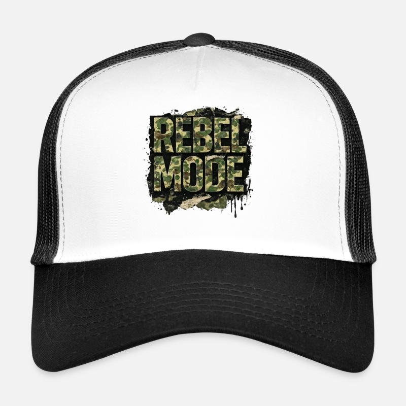 Rebel Mode Camouflage Street Statement Trucker Cap