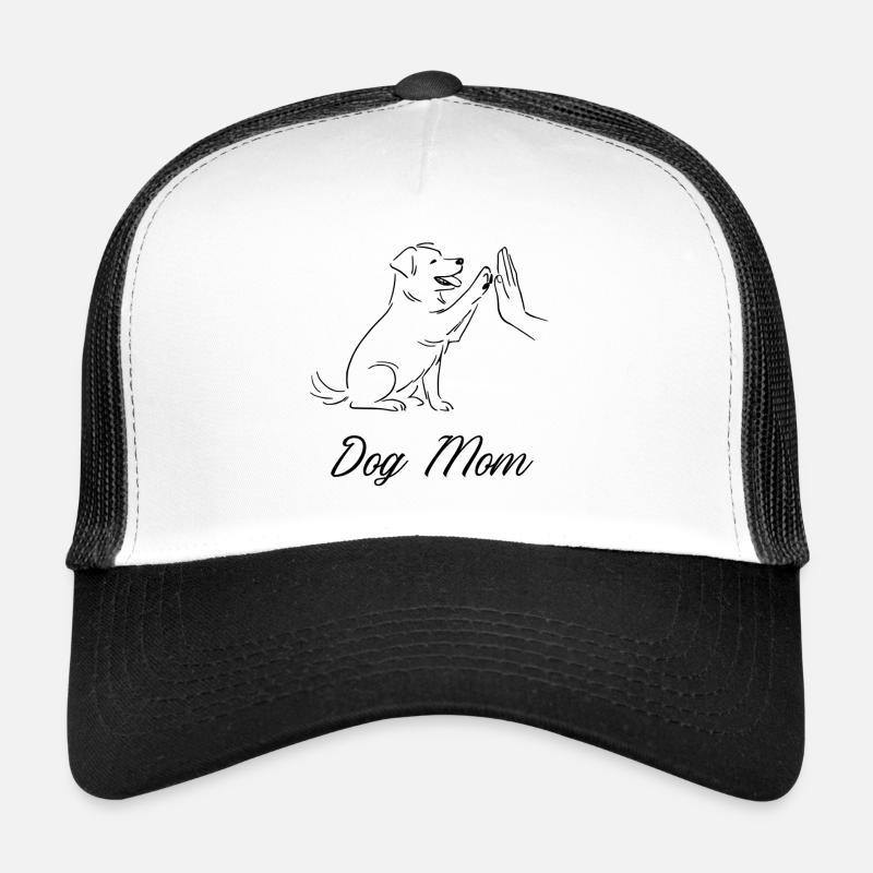 Dog Mom - Trucker Cap - Weiß/Schwarz