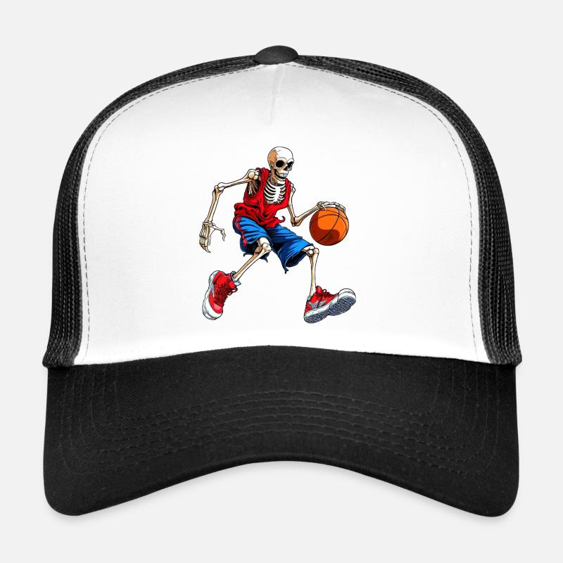 Skeleton Basketball / Skull Trucker Cap