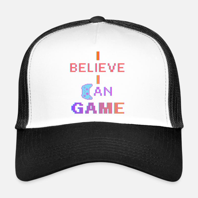 I Believe I Can Game - Trucker Cap - Weiß/Schwarz