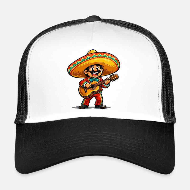 Guitare de dessin animé mariachi Casquette trucker 