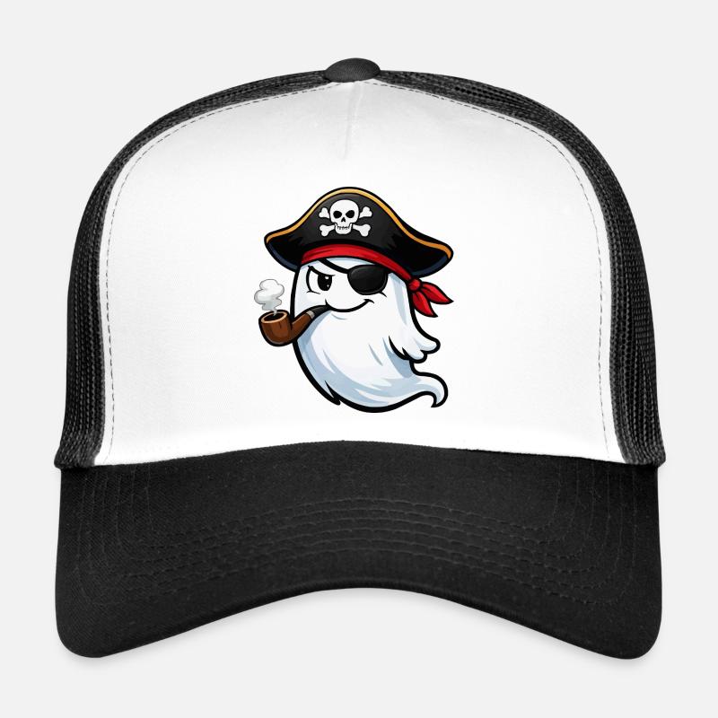 Pirate Fantôme avec la pipe Casquette trucker 
