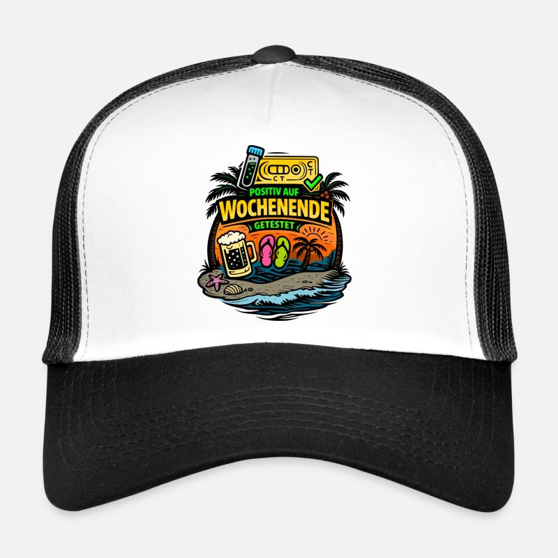 Positiv auf Wochenende getestet Lustiger Spruch Trucker Cap