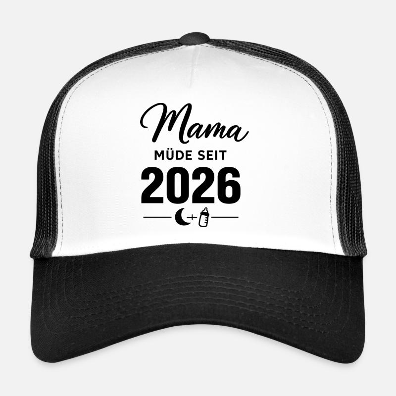 Mama müde seit 2026 süßes Baby Statement Trucker Cap