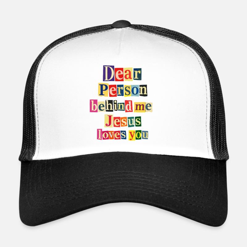 Jésus t’aime, message positif Casquette trucker 