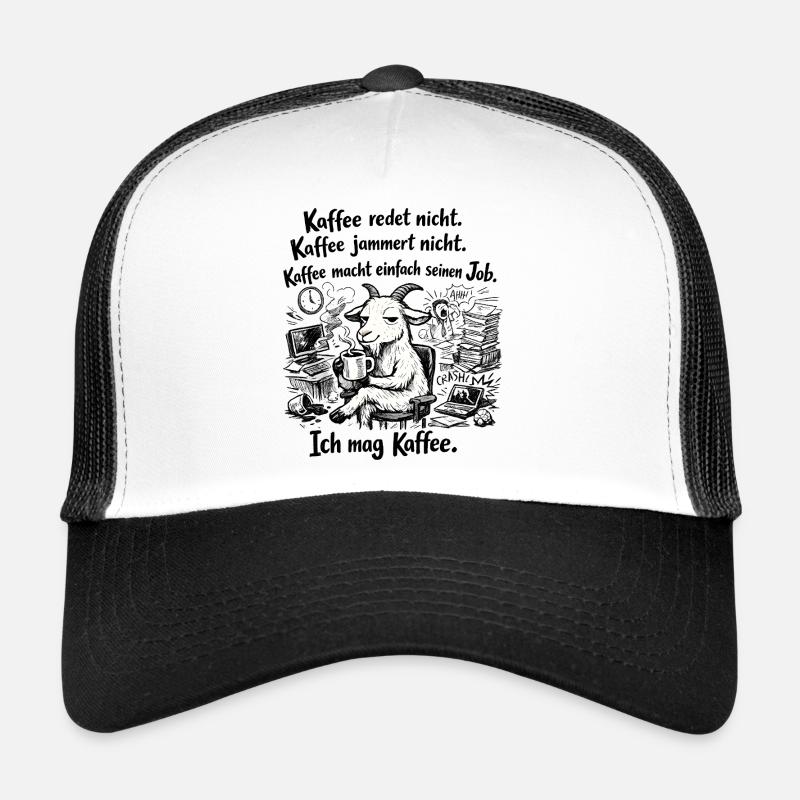 Kaffee redet nicht lustiger Kaffee Spruch Trucker Cap