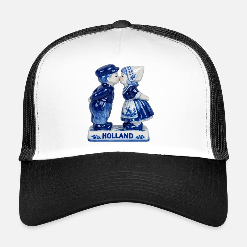 Delft Blue Küsspaar Trucker Cap
