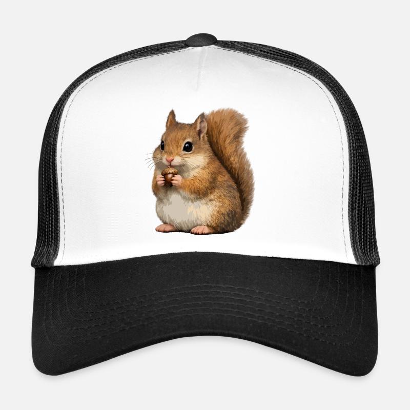 Eichhörnchen mit Eichel Trucker Cap
