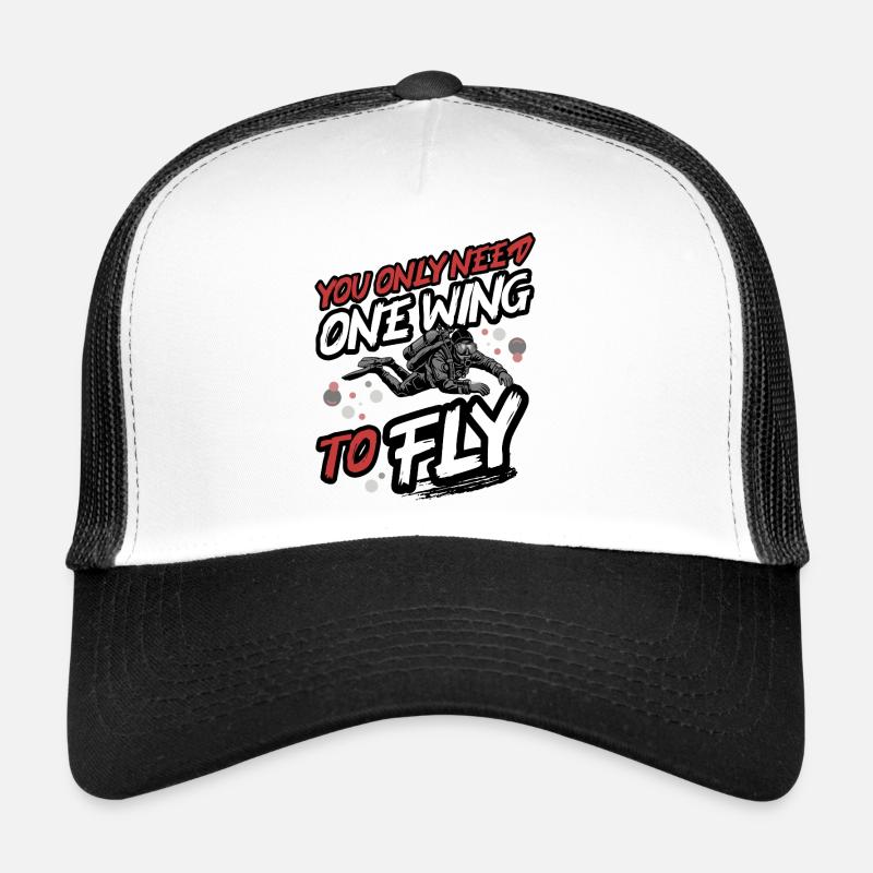 Tauchen One Wing To Fly – Tec & Scuba Diver Design Trucker Cap
