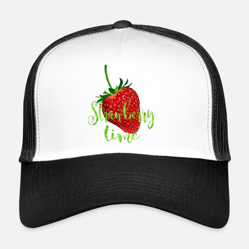 Erdbeere mit Spruch Trucker Cap