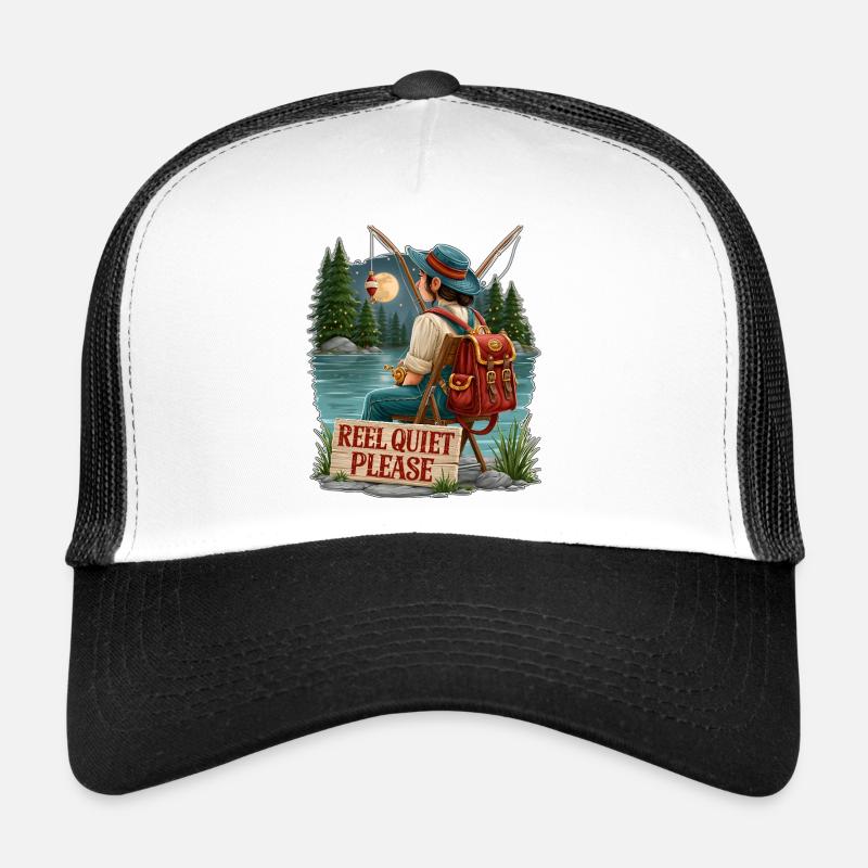 Moulin, silence, s’il vous plaît, scène de pêche Casquette trucker