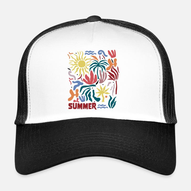 Summer tropical - Trucker Cap - white/black