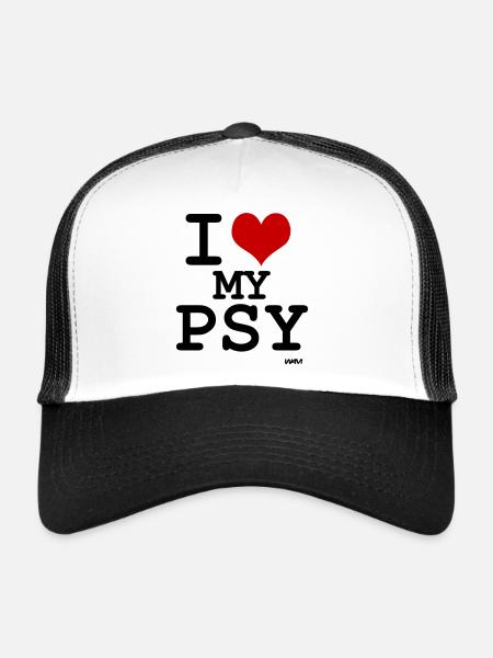 i love my psy - Trucker Cap - white/black - Front