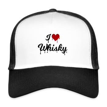 I love whiskey - Trucker Cap - white/black - Front