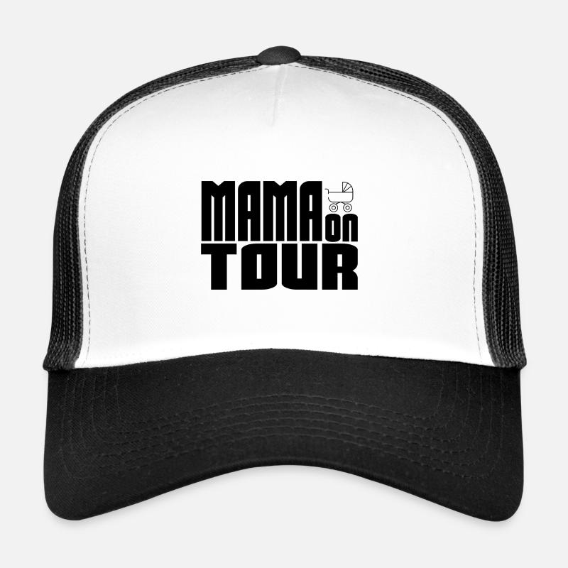 Mama on Tour - Trucker Cap - Weiß/Schwarz