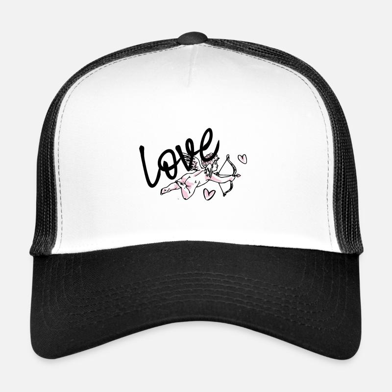 Text Love Liebe mit Liebesengel Amor Engel Trucker Cap